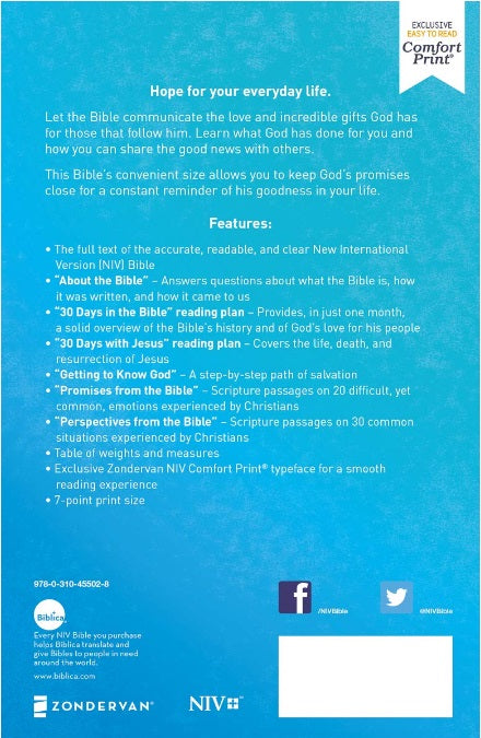 NIV REBIBLE Holy Bible Economy Edition Comfort Print