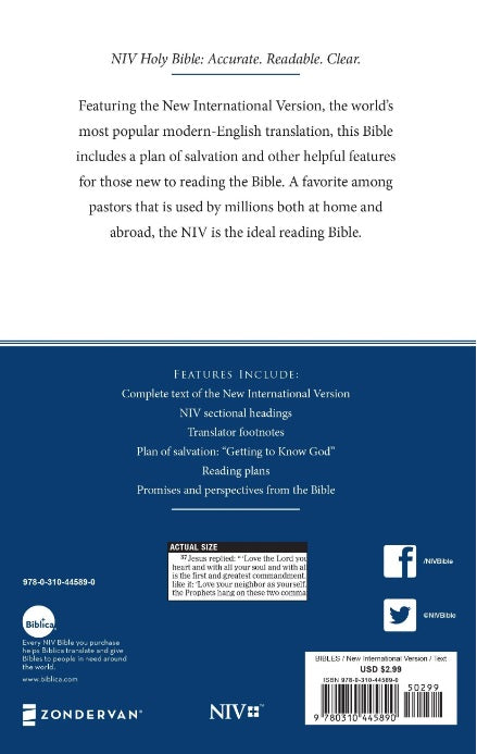 NIV REBIBLE Economy Bible